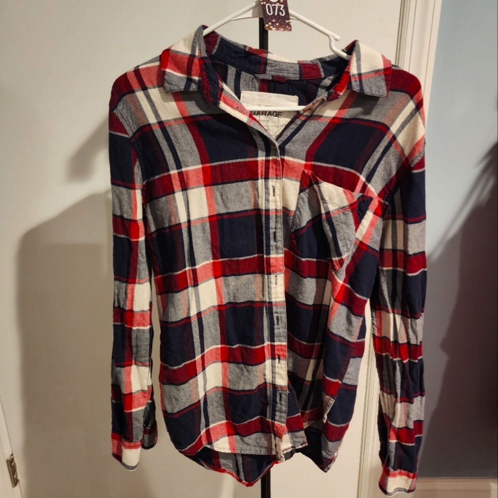 Garage Flannel Boyfriend Button down